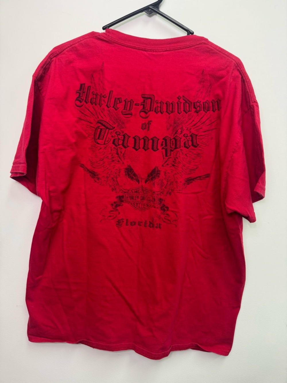 Harley Davidson 2015 Escape Tampa Florida Red T Shirt, XL